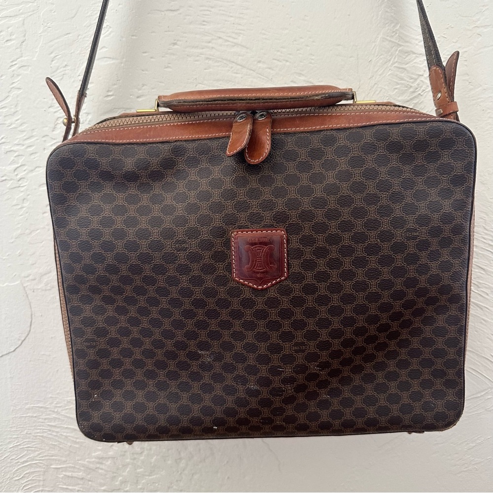 Vintage 90s Celine Macadam purse / crossbody / satchel